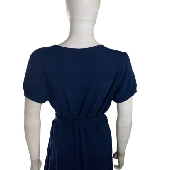 NWT Lands' End Knit Wrap Dress in Celestial Blue Medium - Picture 5 of 6